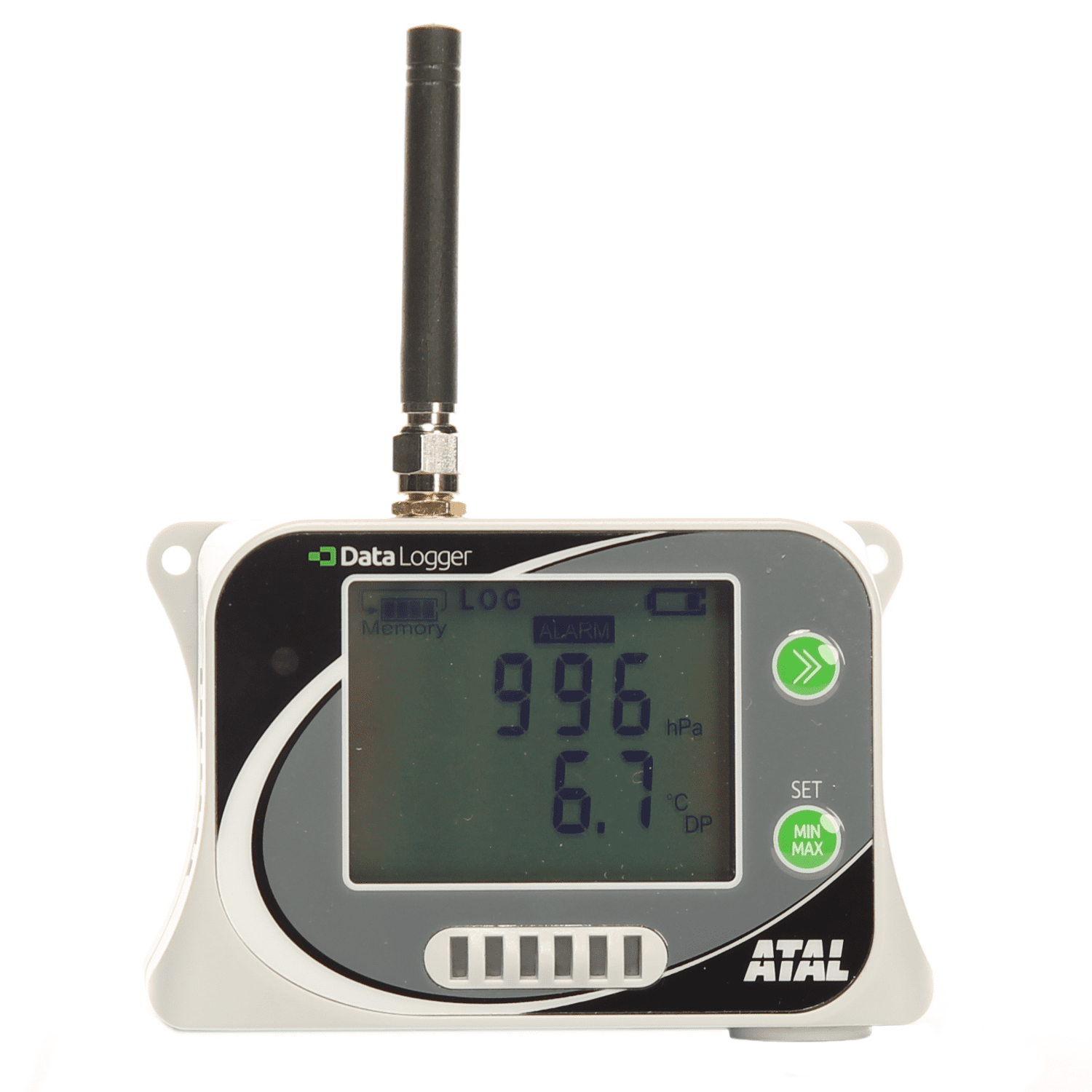 ATR-CTP-G  "Binnen Klimaat" datalogger (+4G modem) (Temp/R.V./CO2/barometrische druk)