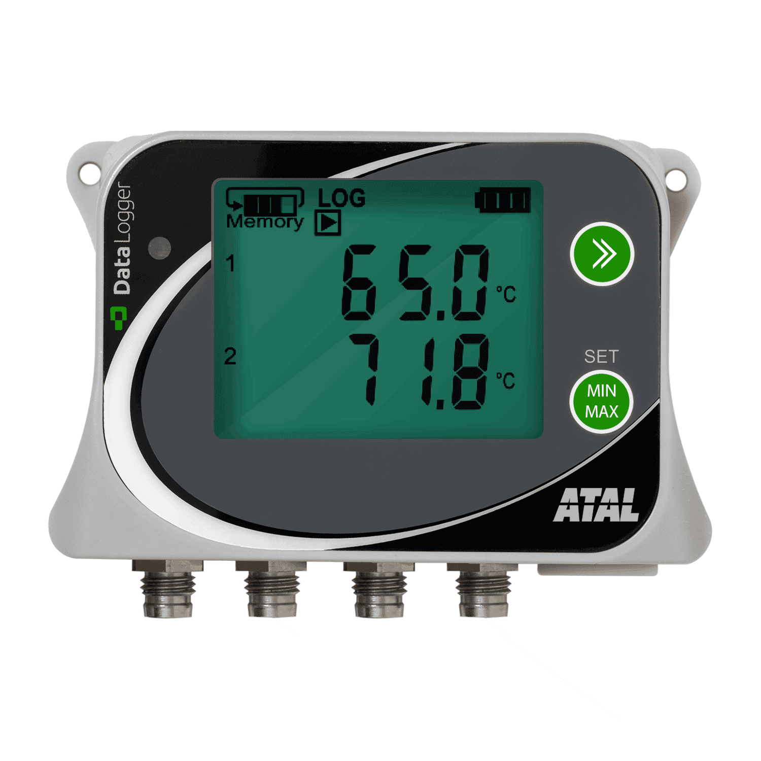 ATU-05 Temperatuur datalogger met 4 ingangen voor externe PT1000 sensoren