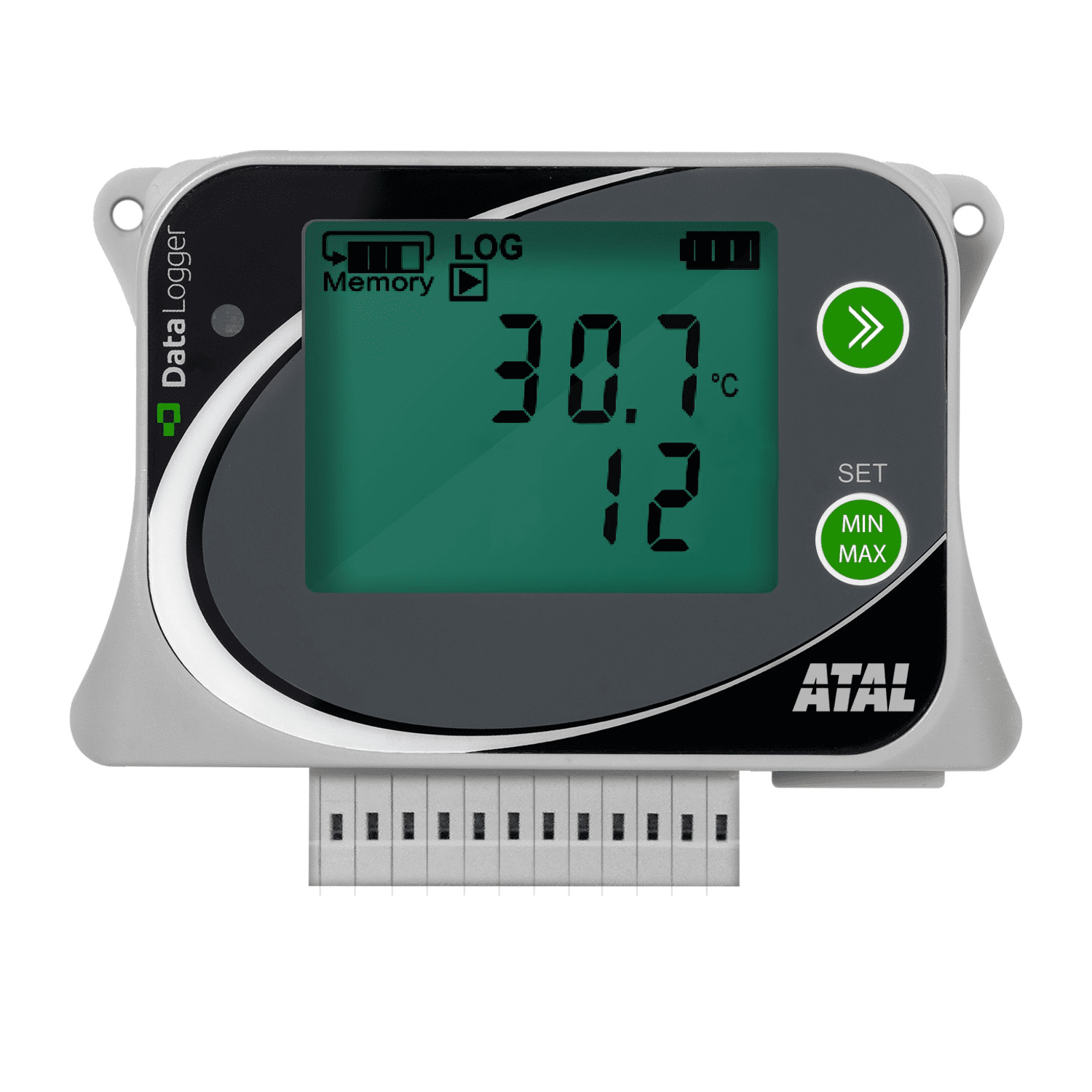 ATU-08 Processignalen datalogger met 3 ingangen voor 0-10V signalen en 1 contact