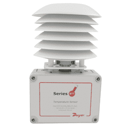 Dwyer temperature transmitter with radiation shield series BTT-R
