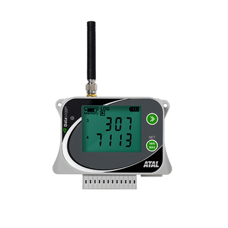 ATR-14-G 4-kanaals data recorder (+4G modem) 2x binaire ingang, 2x counter